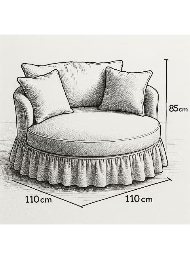 Modern lounge chair, circular, made of Swedish wood - Image 2
