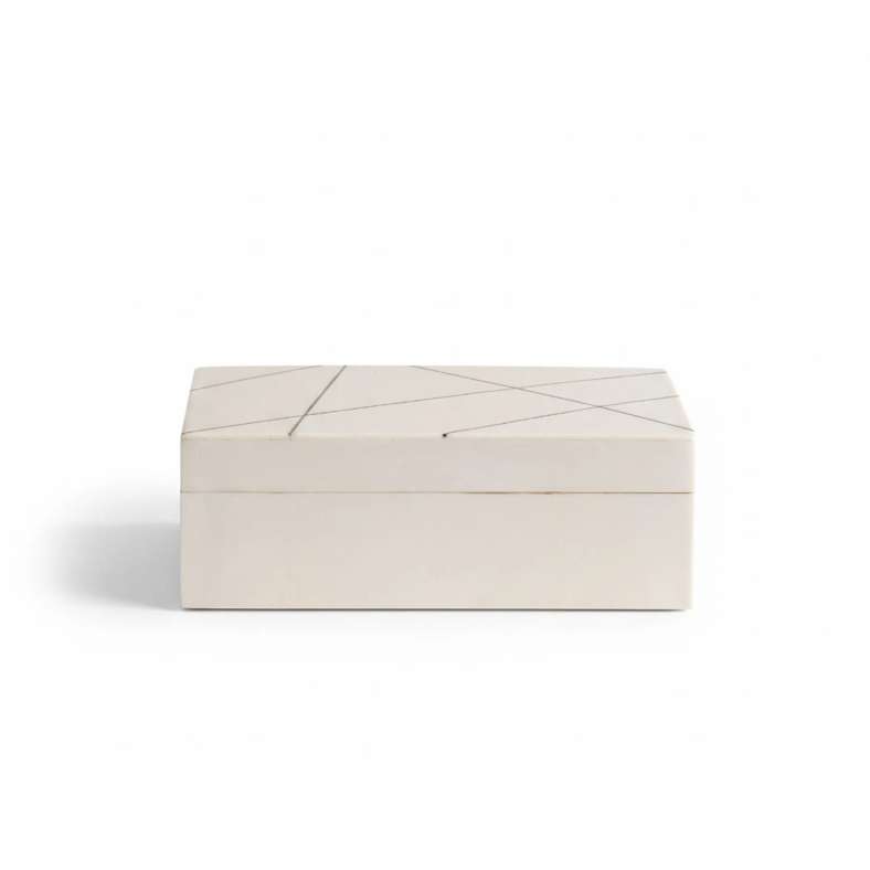 Pan Home Arya Resin Decor Box 20x13x5cm - White - 112DVE9900249 - Image 4