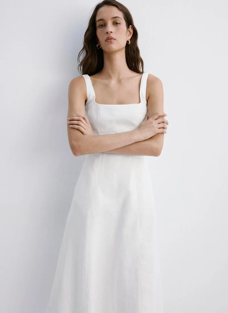MANGO  A-line linen dress for Women | Best Price UAE
