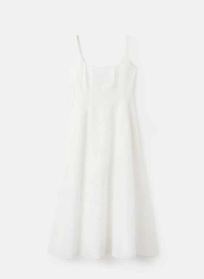 MANGO  A-line linen dress for Women | Best Price UAE