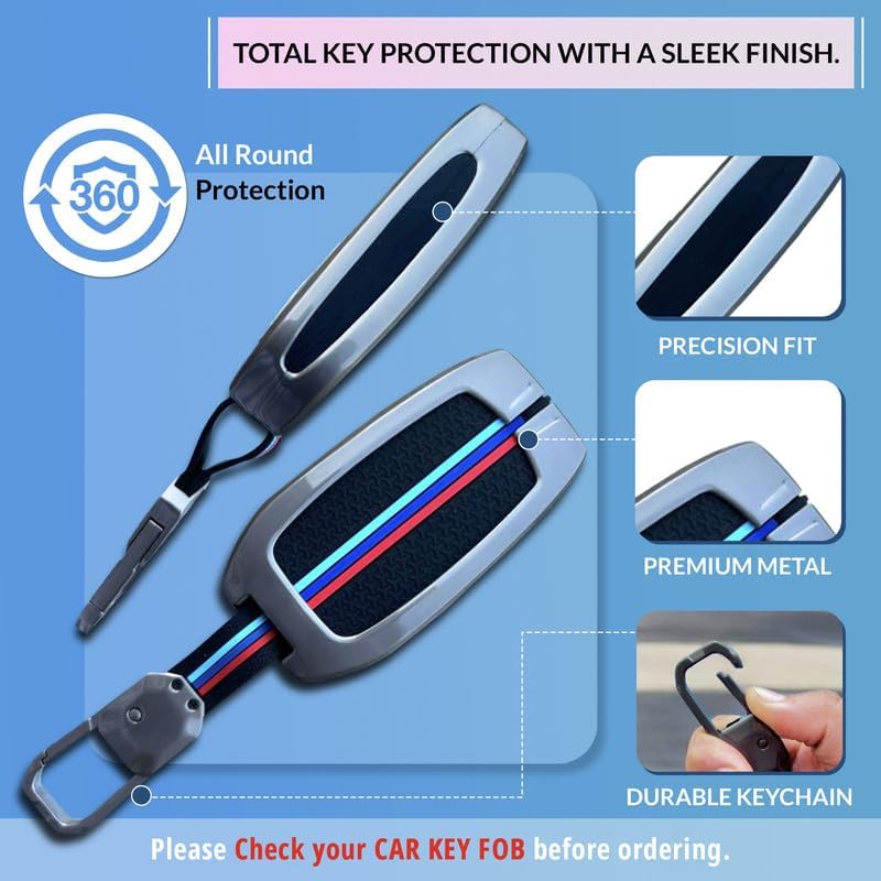 NEODRIFT 'KeyShield' Car Key Cover for Toyota Innova Crysta (Shape 1, 02 Buttons) (Durable, Stylish, and 360° Protection) - Image 3