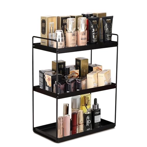 12FOR COLLECTION 3-Tier Metal Dish Rack – Standing Spice Rack Shelf Organizer for Kitchen, Cabinet, Bathroom, Countertop, Dresser – Multipurpose Storage Stand for Home Use - Image 1