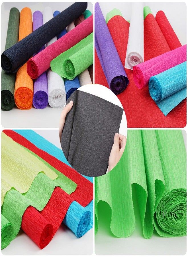 Miuezuth Crepe Paper Flower DIY - 14 Colors, 9.8 x 98 Inch Wide Crepe Paper for Gift Wrapping, Crafts, Birthday Parties, Weddings & Festivals (Multiple Colors 2) - Image 3