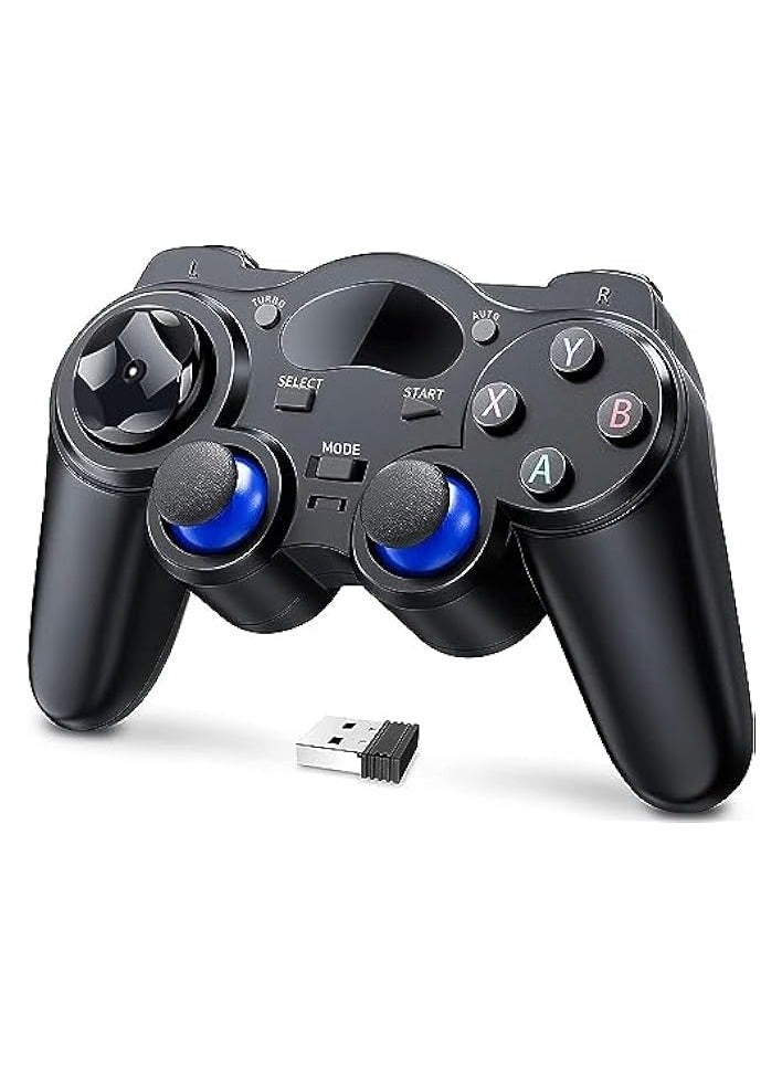 بروماس وحدة تحكم ألعاب لاسلكية USB للكمبيوتر الشخصي/الكمبيوتر المحمول (Windows XP/7/8/10) وAndroid وSteam - [أسود] (أسود) - Image 4