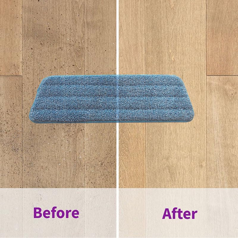 Rinakou 6 Pack Replacement Mop Refills Compatible with Rejuvenate Click N Clean Multi-Surface Spray Mop System,Washable Mop Heads Pads for Wet Dey Use - Image 2