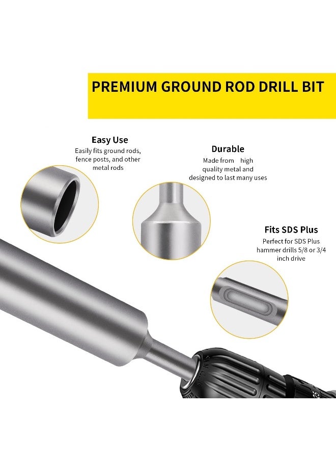 Generic Ground Rod Driver for SDS and SDS Plus, Drives 5/8" and 3/4" Ground Rods  - Image 3