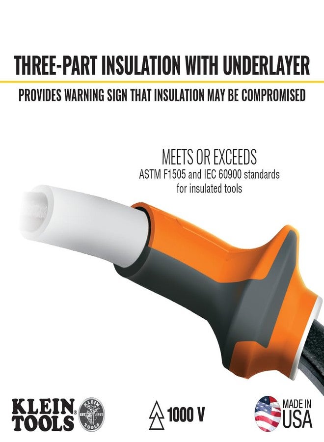 Klein Tools 94130 1000V Insulated Screwdriver Tool Set, Made in USA, with #2 Phillips and 1/4-Inch Cabinet Slim Tips, 2 Insulated Pliers and Wire Stripper - Image 5