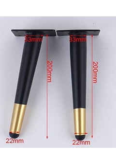 Generic Furniture legs, Metal coffee Table Legs Furniture Feet Iron Tv Cabinet Feet, Replacement Leg Golden Sofa Feet Heavy Duty Stainless Steel Gold Sofa Legs Cabinet Legs Can Bear 800kg (4 Pcs)  - Image 2