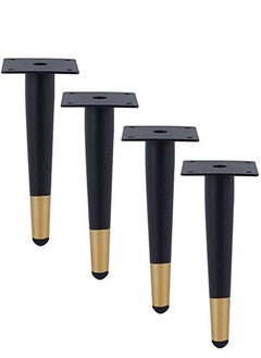 Generic Furniture legs, Metal coffee Table Legs Furniture Feet Iron Tv Cabinet Feet, Replacement Leg Golden Sofa Feet Heavy Duty Stainless Steel Gold Sofa Legs Cabinet Legs Can Bear 800kg (4 Pcs)  - Image 1