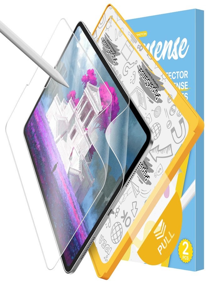 OMOTON PAPERSENSE 2 Pack Paper Screen Protector for iPad Pro 12.9 inch（2022/2021/2020/2018 Release, Anti-glare Matte PET Film with Easy Installation Tray, Draw Like on Paper, Ultra-Responsive - Image 1