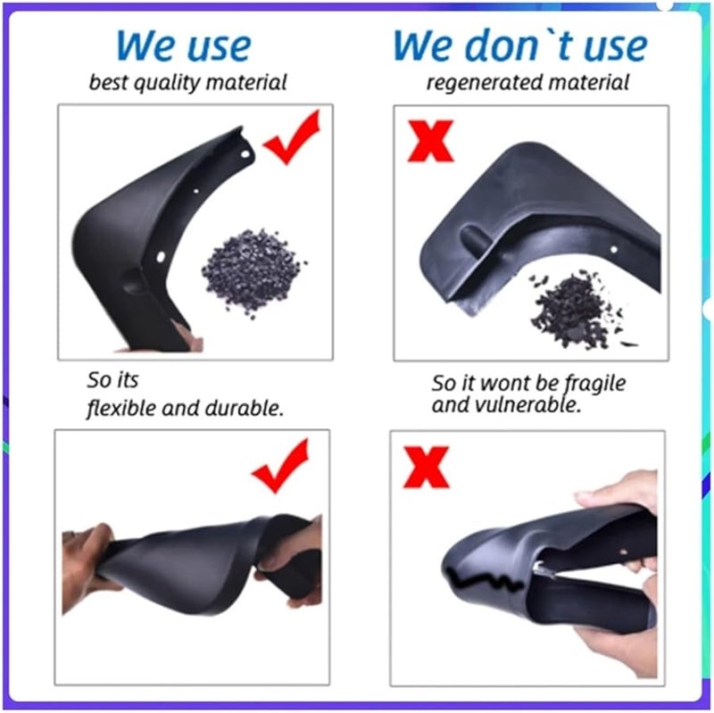 مصدات الطين للسيارة السوداء لتويوتا 4Runner 2003-2009، حمايات ضد الرش للسيارة الرياضية متعددة الاستخدامات، مصدات الطين - Image 5