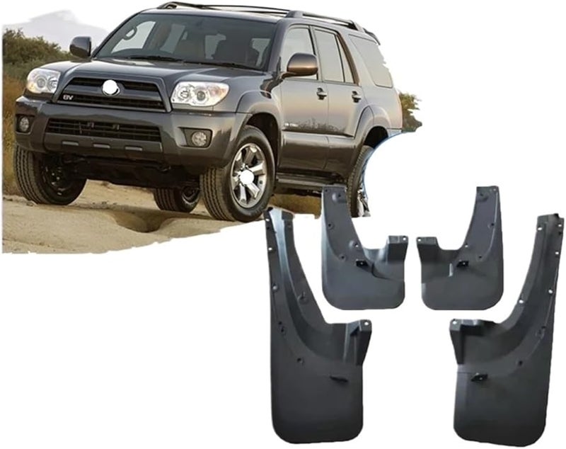 مصدات الطين للسيارة السوداء لتويوتا 4Runner 2003-2009، حمايات ضد الرش للسيارة الرياضية متعددة الاستخدامات، مصدات الطين - Image 1