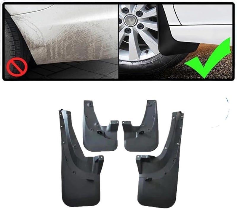 مصدات الطين للسيارة السوداء لتويوتا 4Runner 2003-2009، حمايات ضد الرش للسيارة الرياضية متعددة الاستخدامات، مصدات الطين - Image 4