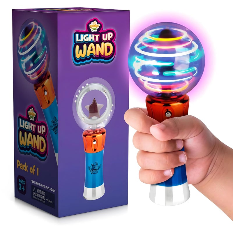 IPIDIPI TOYS عصا مضيئة دوارة من IPIDIPI TOYS للأطفال - دوار مضيء، كرة دوارة، ألعاب حسية لذوي الاحتياجات الخاصة للأطفال المصابين بالتوحد، هدايا صغيرة - Image 1