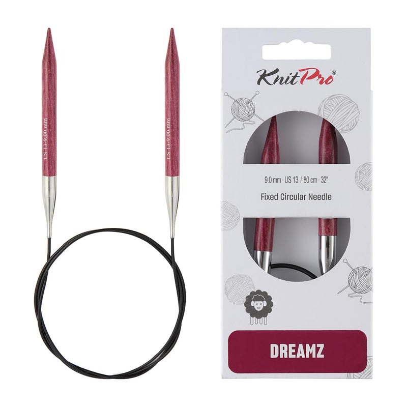 KnitPro Dreamz Fixed Circular Needles 32 80cm  US Size 13 9mm