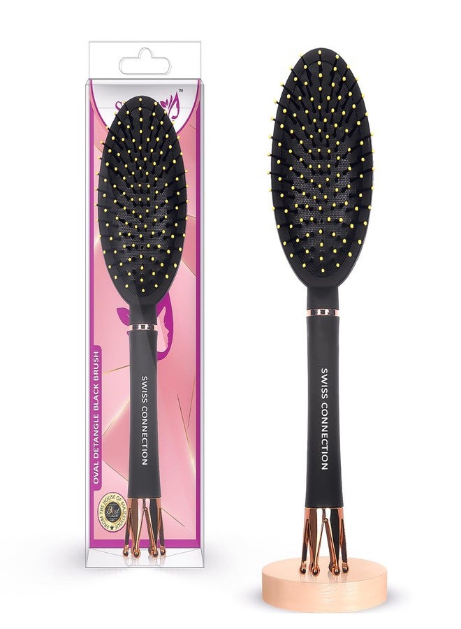 Swiss Connection Primium Detangle Hair brush comes with a Classic Cushion, having Anti-static ball tips, for Grooming, Straightening, Detangling Hair, ideal for Men, Women & Kids (Pack of 1) - Image 1