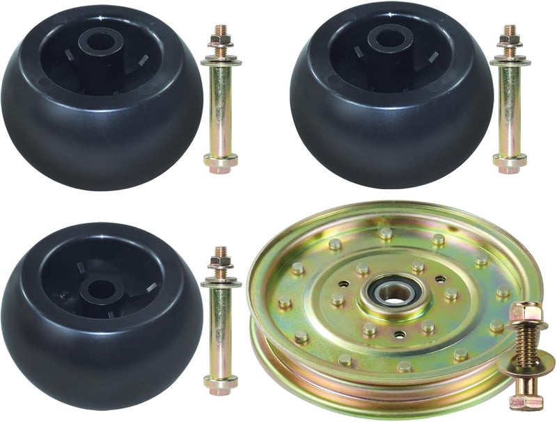 POSEAGLE 1-633109 Idler Pulley with 1-603299 Deck Wheel Replaces 116-4667, 126-4667, 126-7685, 1-633109, 633109, 132-9424, 1-603299, 68-2730, 710138, 116-9981, 103-4051, 103-5364 - Image 1