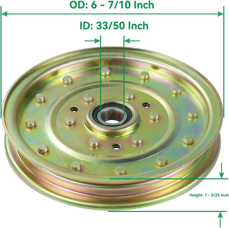 POSEAGLE 1-633109 Idler Pulley with 1-603299 Deck Wheel Replaces 116-4667, 126-4667, 126-7685, 1-633109, 633109, 132-9424, 1-603299, 68-2730, 710138, 116-9981, 103-4051, 103-5364 - Image 3