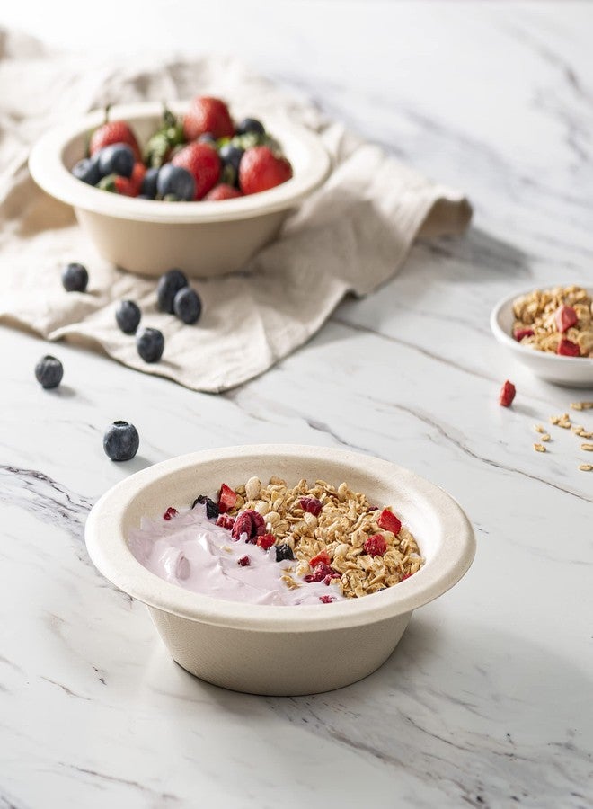 Comfy Package [125 Pack 100% Compostable Paper Soup Bowls, 16 oz. Heavy-Duty Kraft-Paper, Eco-Friendly Disposable Sugarcane - Image 3