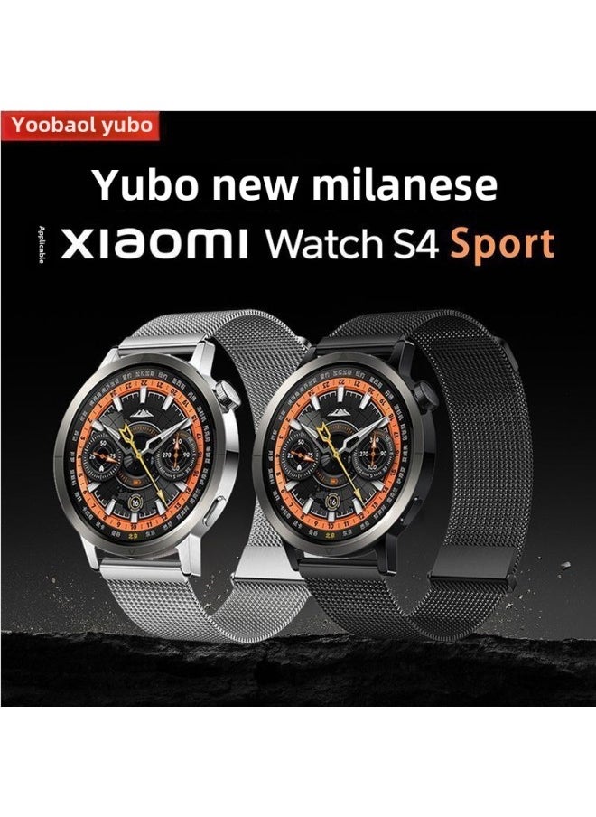 Generic Yu Bo Suitable For Xiaomi Watchs4sport Strap S3 Milanese Nice Magnetic S2 Breathable Huami Sports Wristband-Color:Milanese Magnetic Strap [rose Gold]-xiaomi Watch Color Watch/sports Version [22mm]  - Image 2