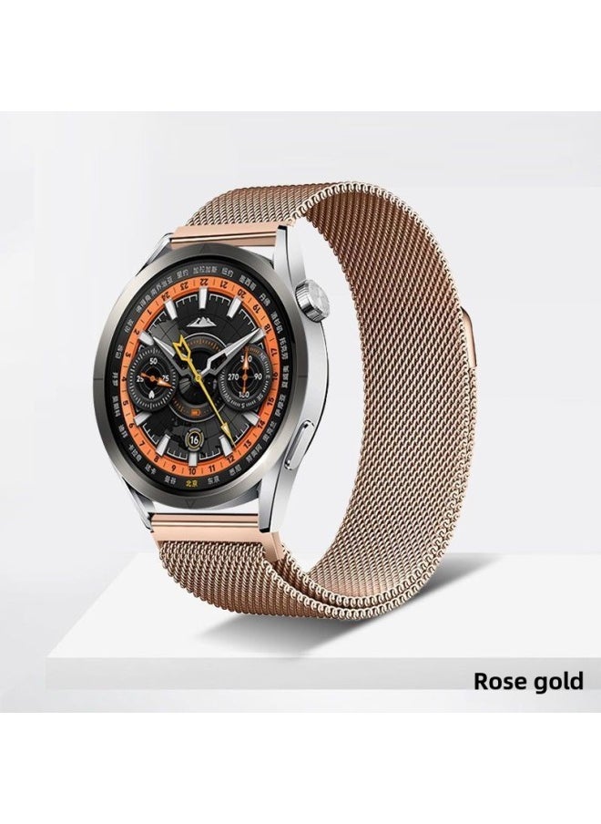 Generic Yu Bo Suitable For Xiaomi Watchs4sport Strap S3 Milanese Nice Magnetic S2 Breathable Huami Sports Wristband-Color:Milanese Magnetic Strap [rose Gold]-xiaomi Watch Color Watch/sports Version [22mm]  - Image 1