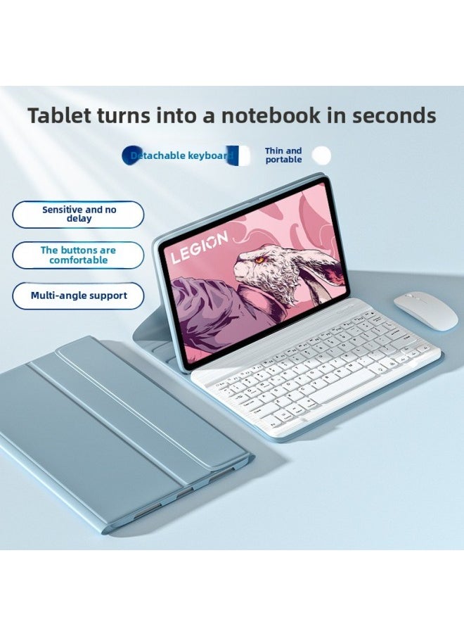 Generic For Lenovo Saver Y700 Tablet Three-generation Protective Cover Small Pad12.7 With Bluetooth Keyboard And Mouse-Color:Misty Blue + Misty Blue Keyboard-Product Type:Lenovo Savior Y700 Third Generation 2025 ( 8.8inch )  - Image 5