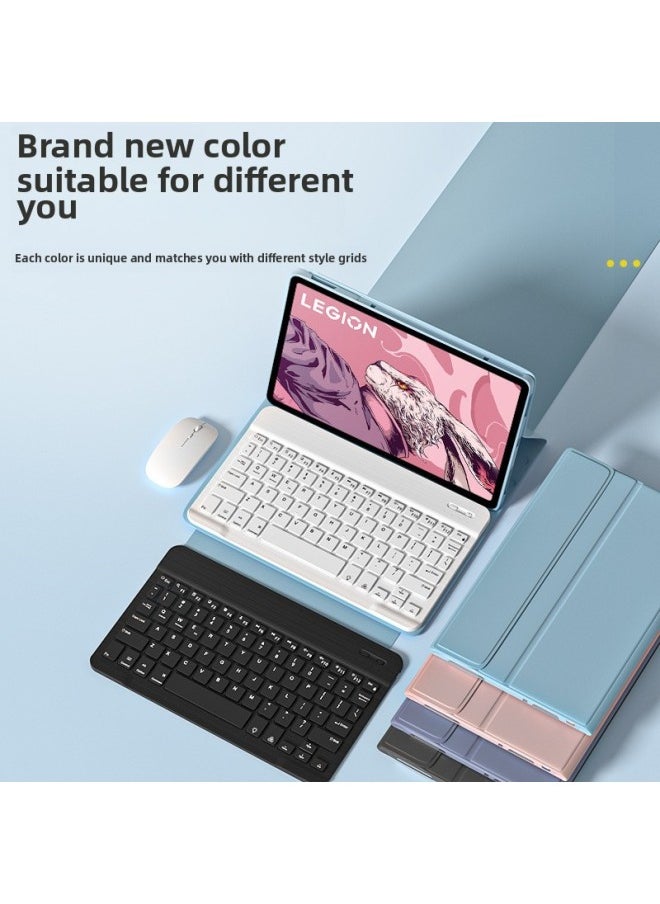 Generic For Lenovo Saver Y700 Tablet Three-generation Protective Cover Small Pad12.7 With Bluetooth Keyboard And Mouse-Color:Misty Blue + Misty Blue Keyboard-Product Type:Lenovo Savior Y700 Third Generation 2025 ( 8.8inch )  - Image 3