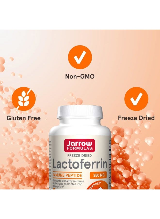 jarrow formulas Lactoferrin 250 mg - Immune-Supporting Glycoprotein - For Healthy Immune System Support & Iron Absorption - Freeze Dried - Gluten Free - Non-GMO - 60 Capsules (Servings)  - Image 5