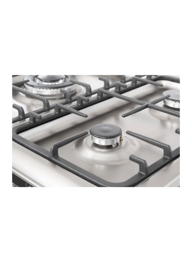 BLACK+DECKER 90cm Gas Cooker with 5 Gas Burners, 121L Electric Oven, Cast Iron Support, Digital Timer BXOFM905.003AZVX Stainless Steel - Image 3