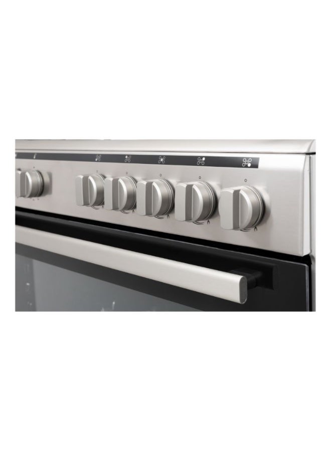 BLACK+DECKER 90cm Gas Cooker with 5 Gas Burners, 121L Electric Oven, Cast Iron Support, Digital Timer BXOFM905.003AZVX Stainless Steel - Image 4