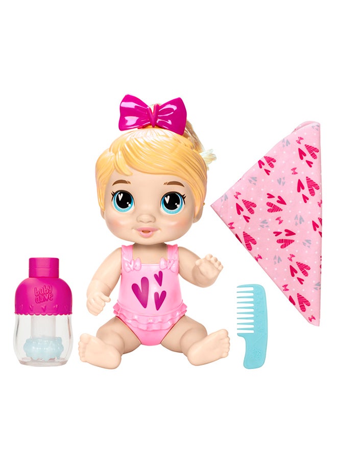 Baby Alive - دمية ماء بيبي أليف شامبو سنجل هاربر هاغز شعر أشقر 11 إنش مجموعة لعبة، ألعاب للفتيات والفتيان من عمر 3 سنوات فما فوق - Image 1