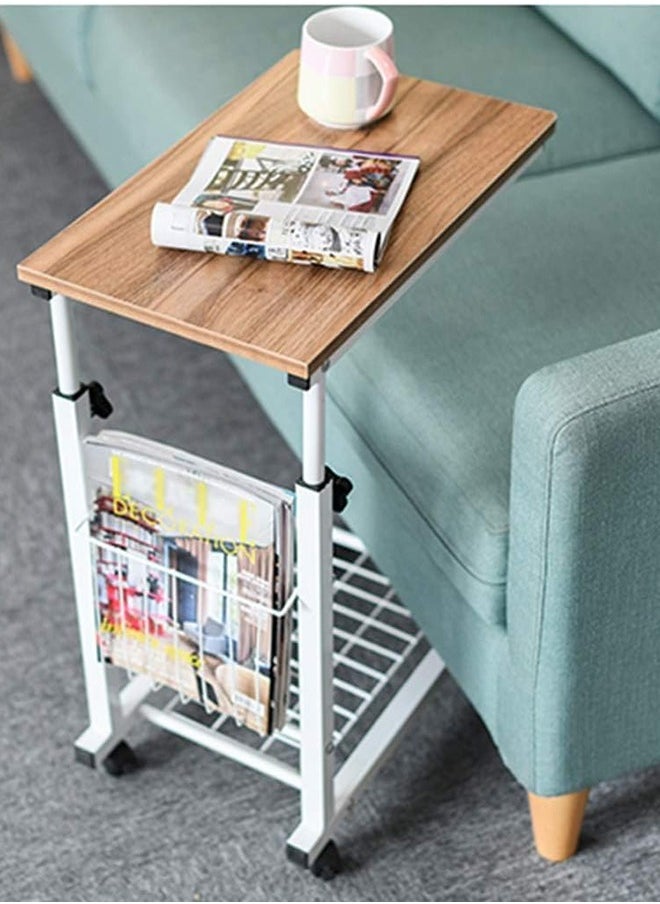 Generic - Sofa Side Table, C-Shape Snack End Table with Storage Space for Sofa Couch, Bed Side Coffee Table for Laptop Tablet - Image 1
