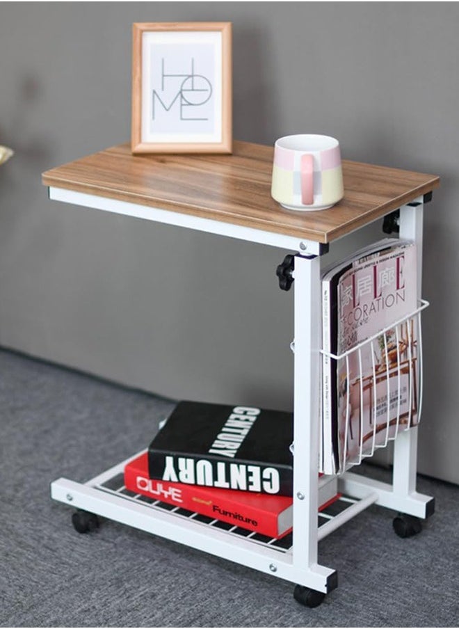 Generic - Sofa Side Table, C-Shape Snack End Table with Storage Space for Sofa Couch, Bed Side Coffee Table for Laptop Tablet - Image 1