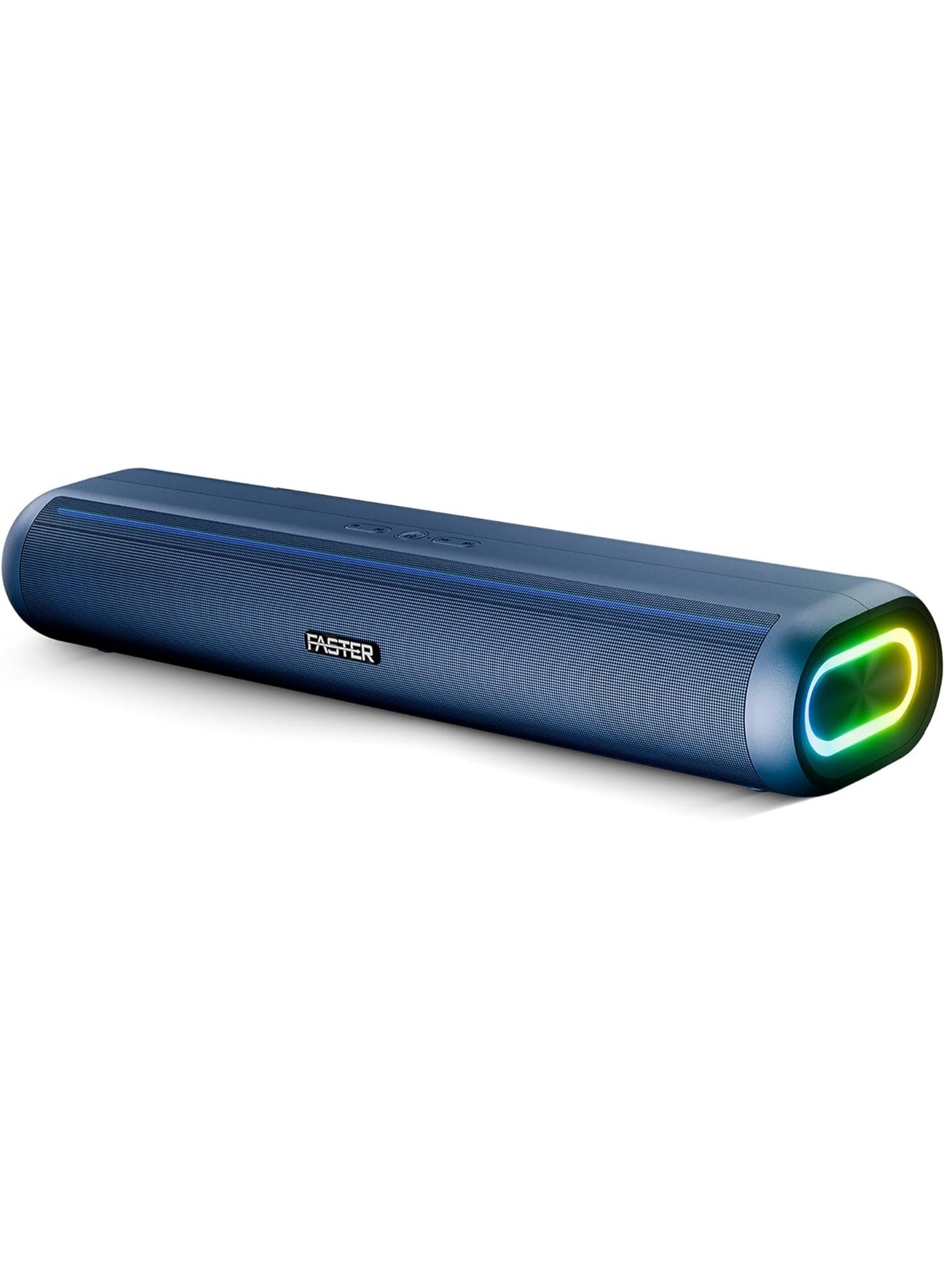 Faster Nexon Z30 Portable 30W Bluetooth Soundbar-Wireless Speaker for PC, Laptop,TV, Smartphone, Tablet- Mini Home Theater RGB Lights-USB/Aux/TF Card Support Plug & Play-Deep Powerful Sound (Blue)