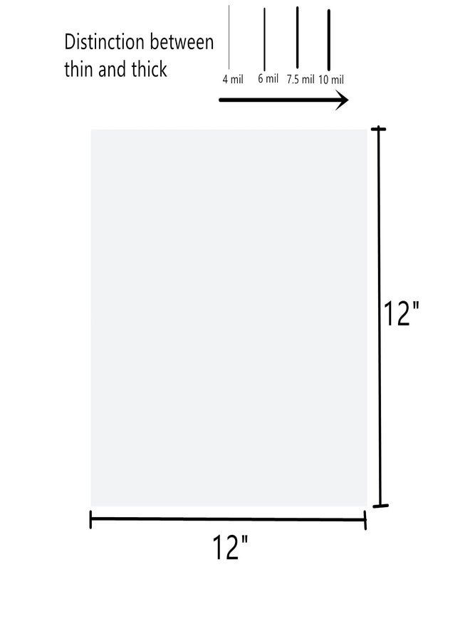ZHluja 15-Pack 4 mil 12-Inch-by-12-Inch Blank Stencil Sheet for Cricut Vinyl, Silhouette, Transparent PET Acetate Mylar Craft Template Material - Image 4