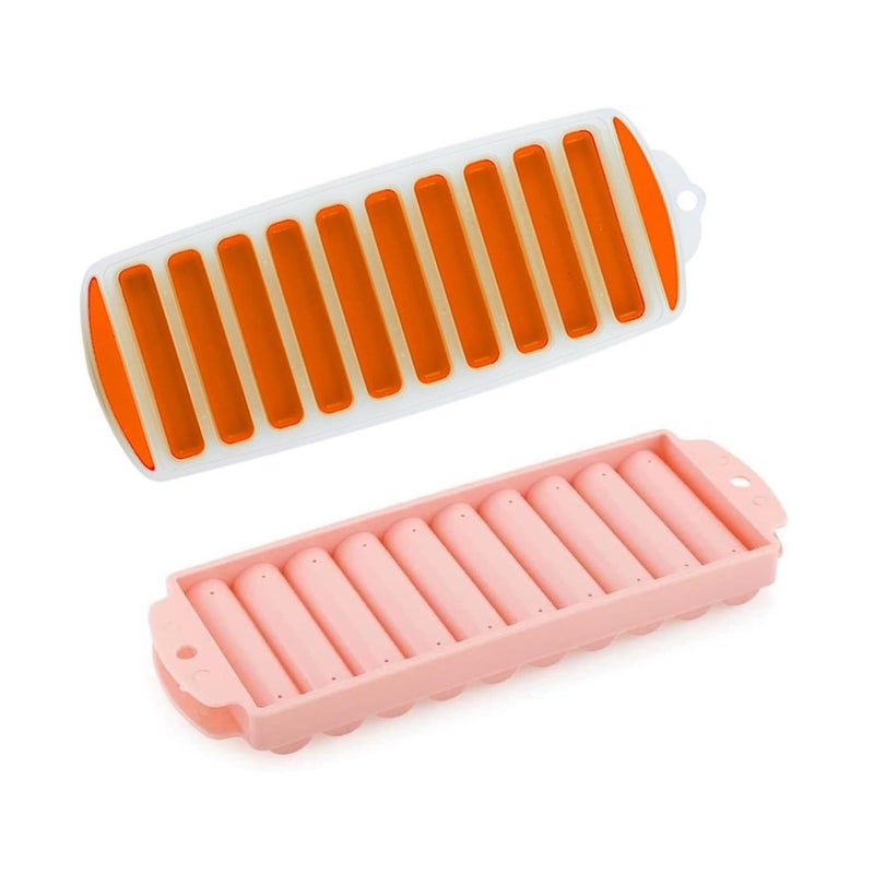 PUTHAK Ultimate Ice Maker Combo Durable BPAFree Plastic Ice Cube Tray SiliconeBottom Ice Cube Tray for Easy Release and Everyday Use Pack of 2 - Image 2