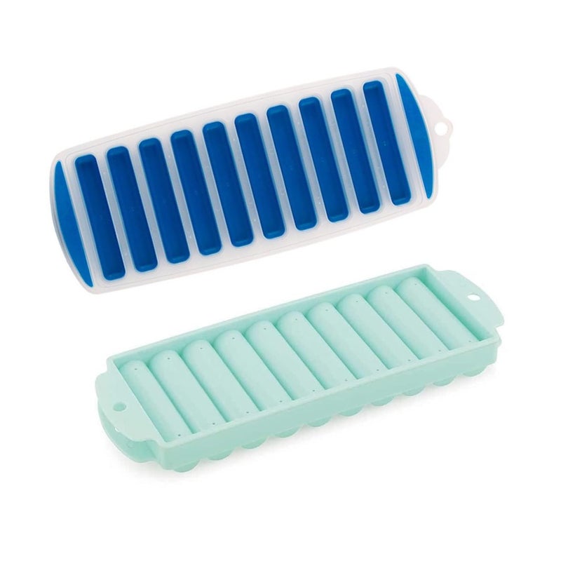 PUTHAK Ultimate Ice Maker Combo Durable BPAFree Plastic Ice Cube Tray SiliconeBottom Ice Cube Tray for Easy Release and Everyday Use Pack of 2 - Image 3