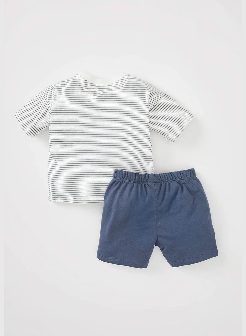 DeFacto Regular Fit Short Sleeve Bear Print Lounge Set