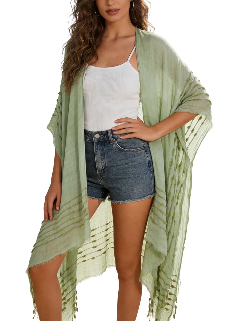 Breezy Lane Kimonos for Women Swimsuit Coverup Beach Cover Up for Swimwear Summer Kimono Cardigans Vacation Wear - Image 1