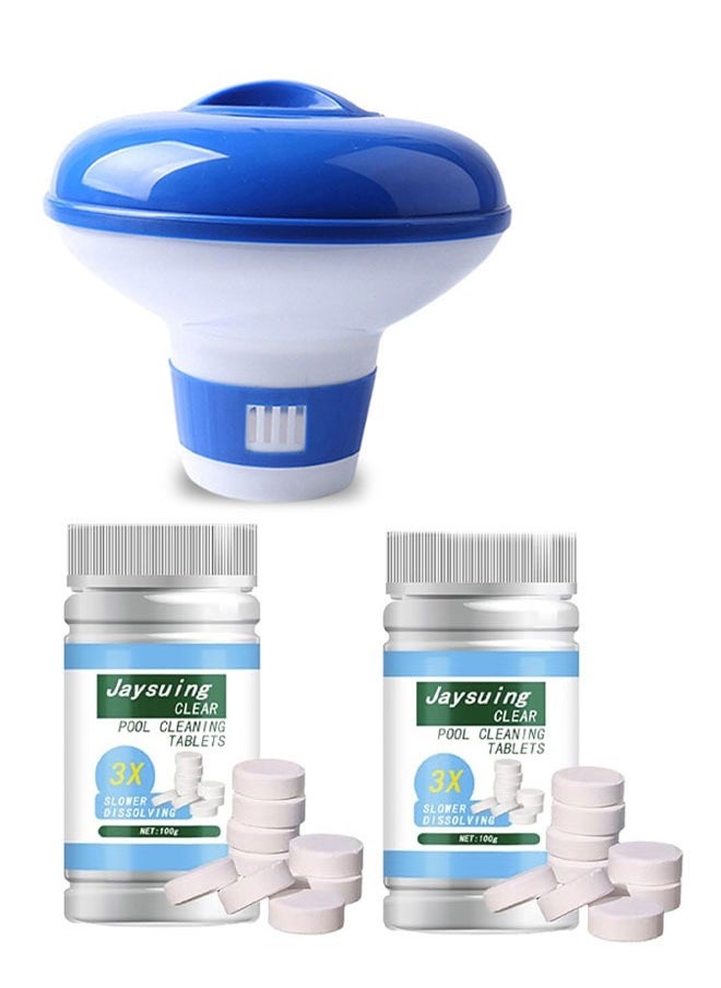 Jaysuing Swimming pool Cleaning Float With 200g Purifier Tablets Swimming Pool Dispenser Kit  - Image 1