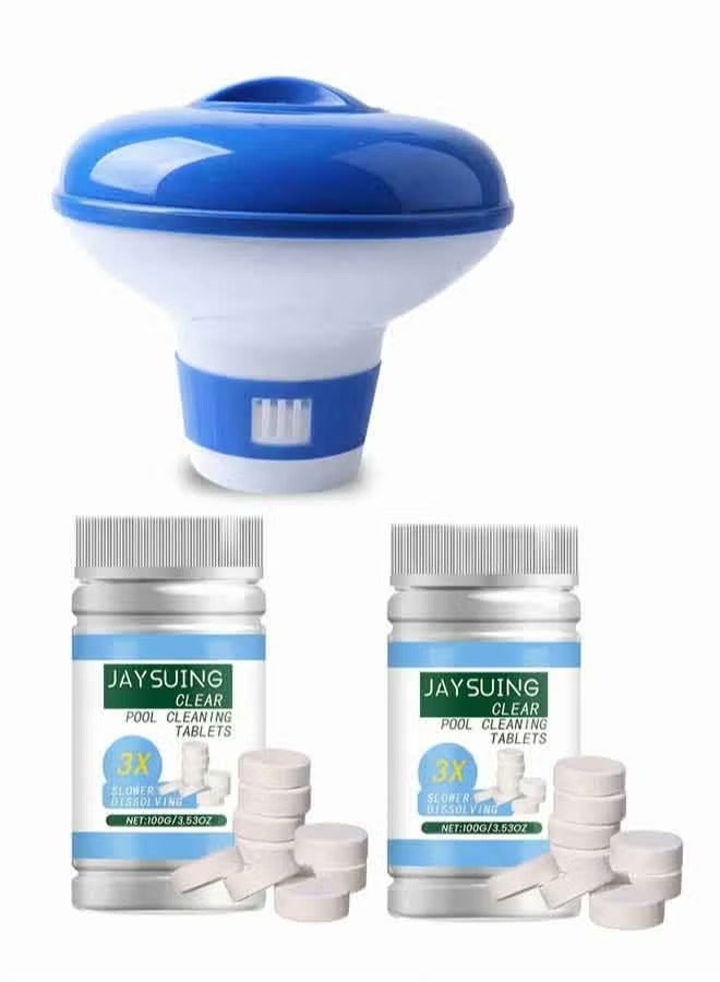 Jaysuing Swimming pool Cleaning Float With 200g Purifier Tablets Swimming Pool Dispenser Kit - Image 1