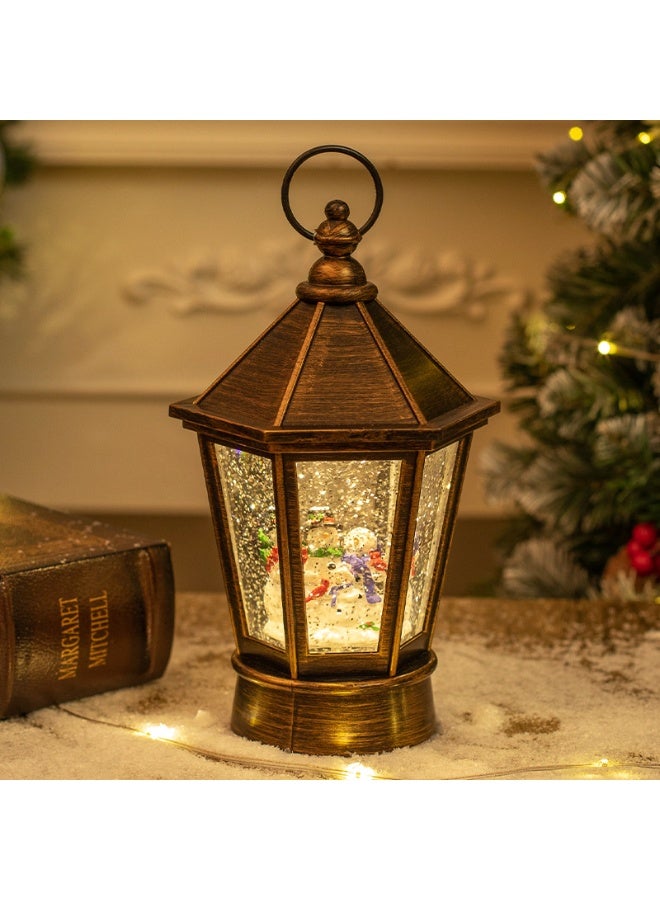 Crystal Christmas lights, Christmas gifts, bar, tabletop, and living room decorations Holiday decorations, Christmas decor, Christmas music, festive LED lights, Santa Claus, Christmas trees, snowmen, and Christmas water lanterns - Image 1