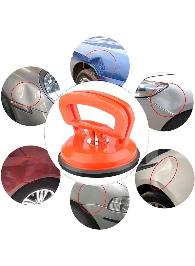 A large tool for repairing car dents, equipped with a suction cup, lever, and handle, for paintless dent removal. Suitable for car body panels, glass, mirrors, granite, and tiles. It features a strong grip and is a durable, portable hand tool (orange). - Image 3