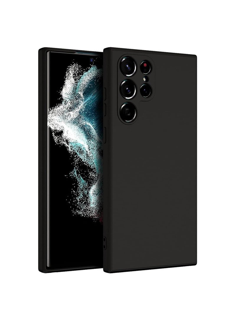 2 Pack Case For S22 Ultra Soft Silicone Gel Rubber Cover Shockproof Matte Finish Back Cover Inner Fabric Lining With Camera Protection Case - Image 1