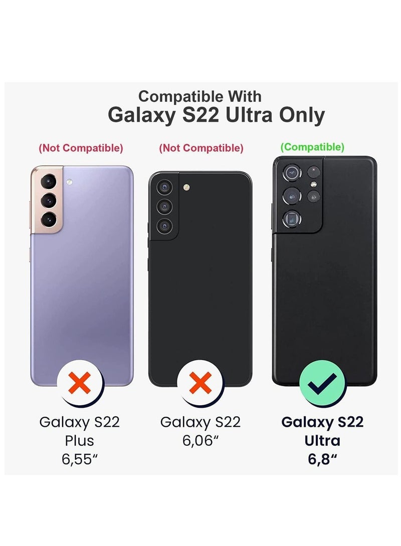 2 Pack Case For S22 Ultra Soft Silicone Gel Rubber Cover Shockproof Matte Finish Back Cover Inner Fabric Lining With Camera Protection Case - Image 2