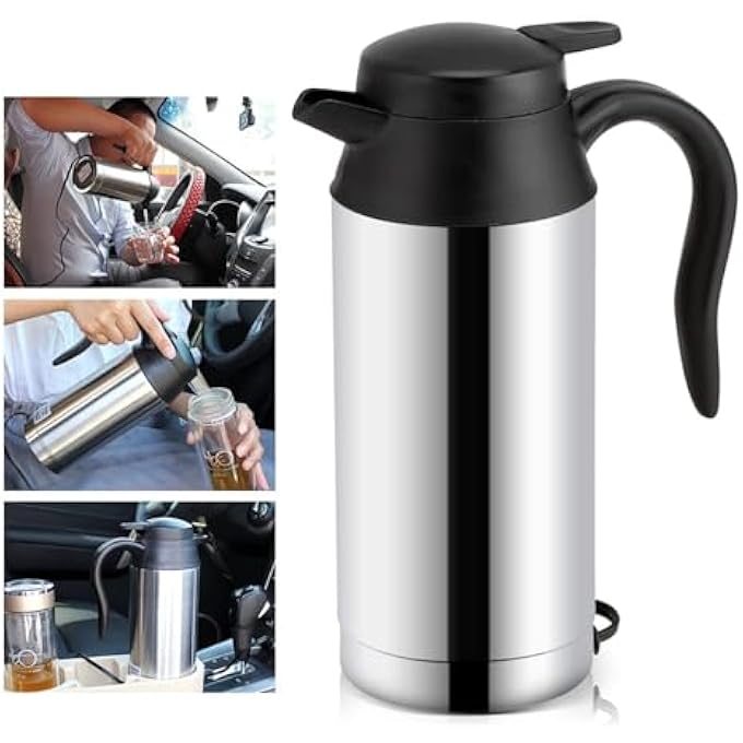 NALACAL Car Kettle Electric Kettle Camping 12V 750Ml Maker Water Boiler Portable Travel Car Truck Water Warmer For Tea Coffee Making Lighter Heating Cup 120W - Image 3