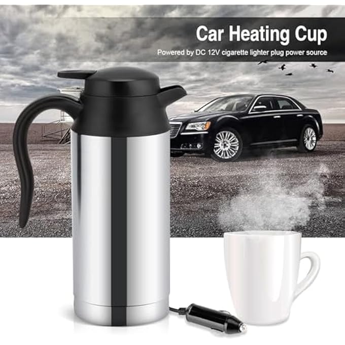NALACAL Car Kettle Electric Kettle Camping 12V 750Ml Maker Water Boiler Portable Travel Car Truck Water Warmer For Tea Coffee Making Lighter Heating Cup 120W - Image 5