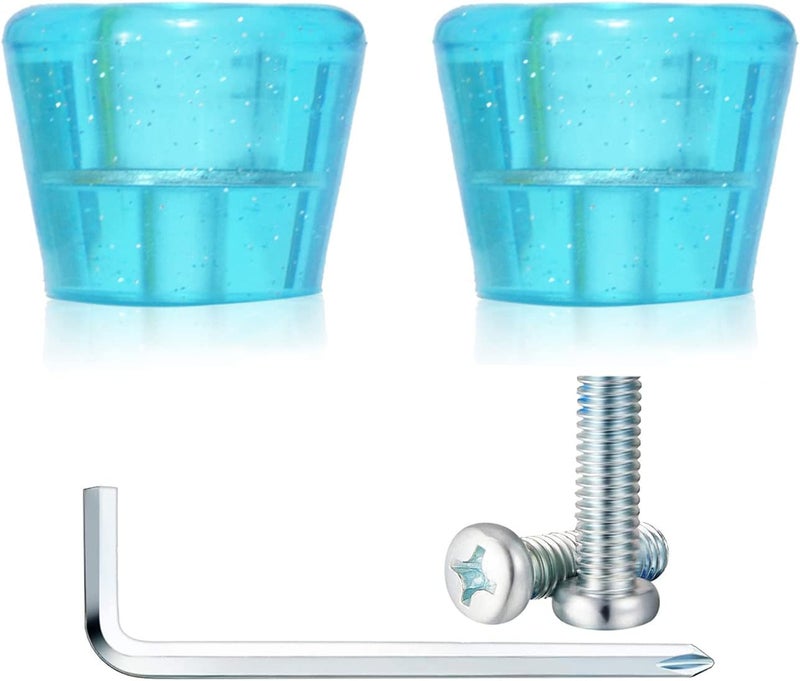 VNAKER PU Rubber Roller Skate Toe Stoppers 1 Pair with Screws - Image 3
