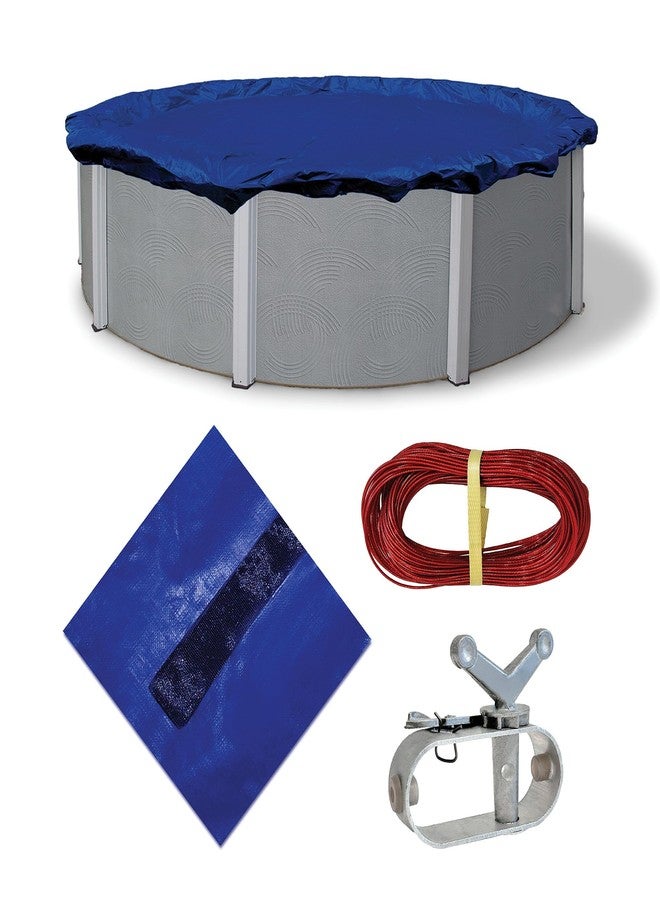 Blue Wave BWC900 Gold 15-Year 12-ft Round Above Ground Pool Winter Cover,Royal Blue - Image 1