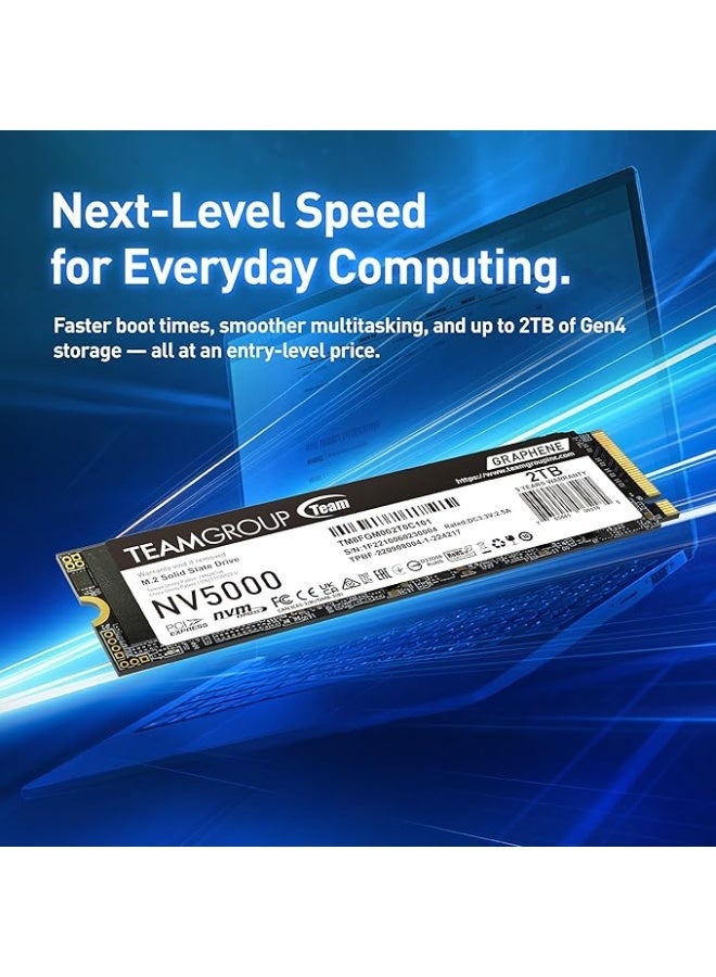 تيم جروب قرص صلب SSD من نوع TEAM GROUP M.2-2280 PCI-E Gen4x4 NV5000 بسعة 1 تيرابايت، إصدار تجاري - TM8FGM001T0C101 - Image 5